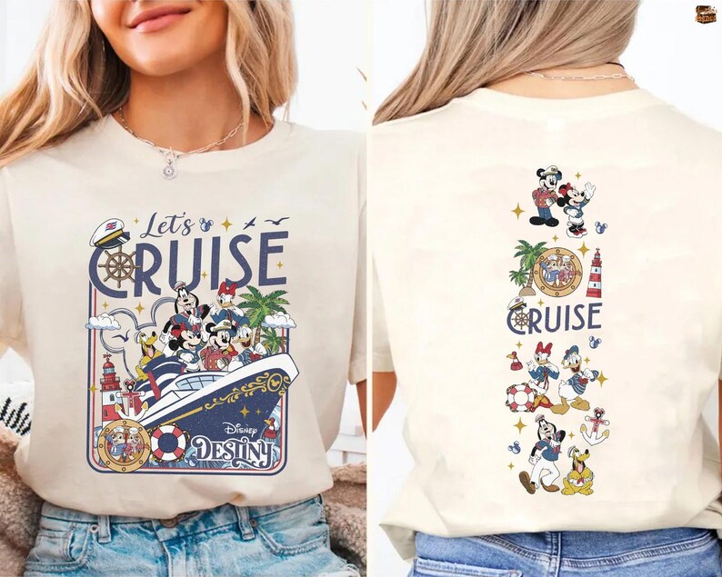 Comfort Colors Disneyland Cruise Squad Shirt, Mickey And Friends Cruise Tee, Cruise Trip Shirt, Family Matching Shirt, Summer Vacation Tee image 2