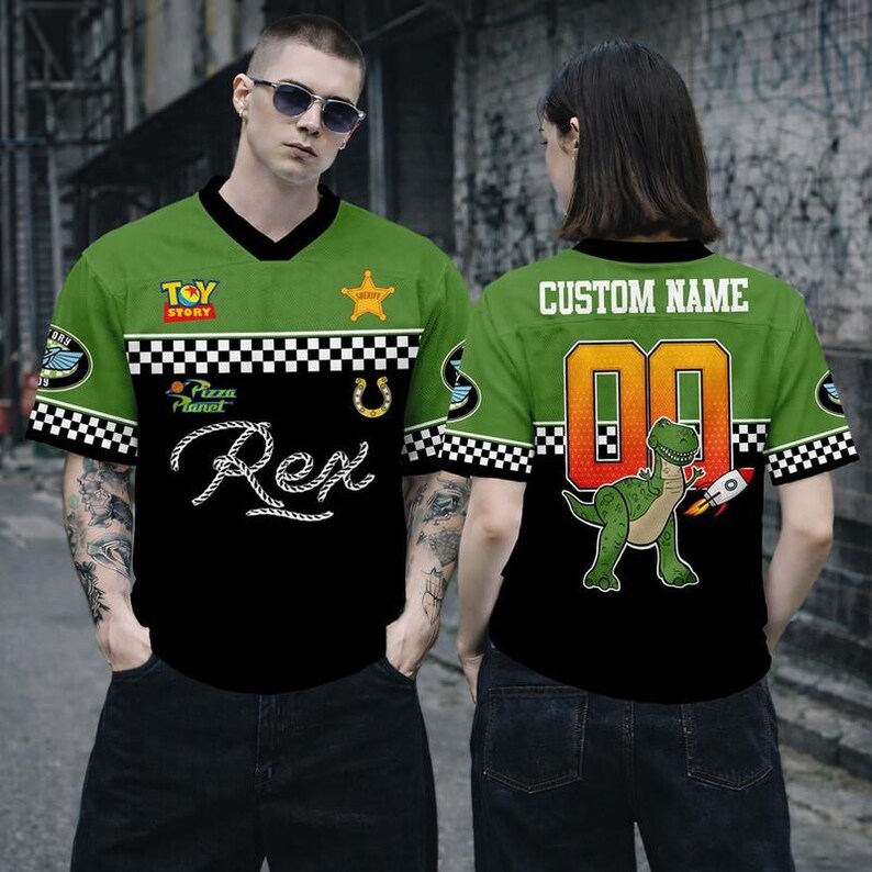 Personalized Toy Story Football Jersey, Custom Name Buzz Lightyear Jessie Woody Toy Story Croptop Football, Toy Story Jersey Birthday Gift image 6