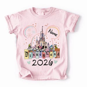 Personalized Disneyland 2026 Comfort Colors Shirt, Mickey And Friends Shirt, Custom Mouse Ear Castle Fireworks Tee, Family Vacation Matching image 5