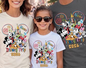 Personalized Disneyland Trip 2026 Comfort Colors Shirt, Mickey And Friends Magic Castle Shirt, Family Vacation 2026 Tee, Mickey And Co Shirt