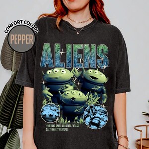 Comfort Colors Toy Story Aliens Shirt, Retro Disneyland Matching Family Vacation Tee, Magic Kingdom Theme Park Outfit, Animal Kingdom Gift image 3