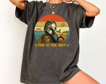 Vintage Mandalorian Comfort Colors Shirt, This Is The Way Tee, Din Djarin Grogu Starwars Shirt, Pedro Pascal Starwars Tee, Mandalorian Shirt