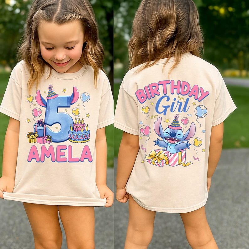 two little girls wearing matching birthday shirts