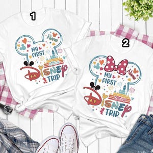 Custom My First Disneytrip 2026 Comfort Colors Shirt, Mickey Minnie Couple Shirt, Family Trip 2026, Disneyland Vacation Family Matching Trip image 2