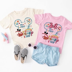 Custom My First Disneytrip 2026 Comfort Colors Shirt, Mickey Minnie Couple Shirt, Family Trip 2026, Disneyland Vacation Family Matching Trip image 1