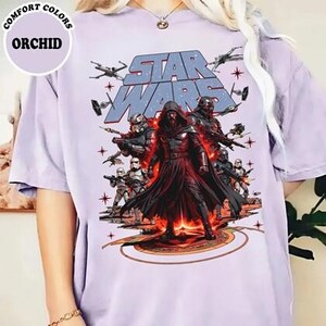 Comfort Colors Darth Vader Starwars Shirt, Galaxy's Edge Tee, Artistic Sci-Fi Shirt, Alactic Empire Dark Side Tee, Starwars Day 2026 Shirt image 2