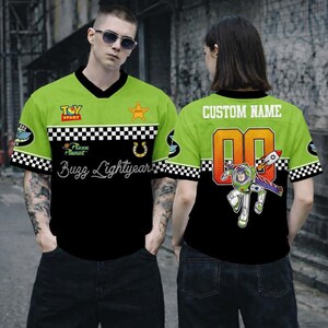 Personalized Toy Story Football Jersey, Custom Name Buzz Lightyear Jessie Woody Toy Story Croptop Football, Toy Story Jersey Birthday Gift image 4