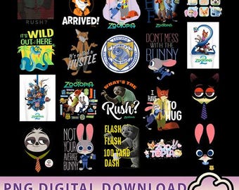 Disneyland Zootopia Varsity PNG Bundle, Disneyworld Nick Wilde Png, Judy Hopps Gazelle Flash Yax Zootopia, Magic Kingdom, Digital Download