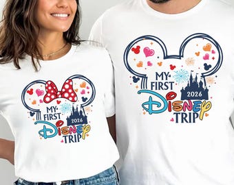 Custom My First Disneyland Trip 2026 Comfort Colors Shirt, Mickey Minnie Couple Shirt, Family Trip 2026, Disneyland Vacation Family Matching