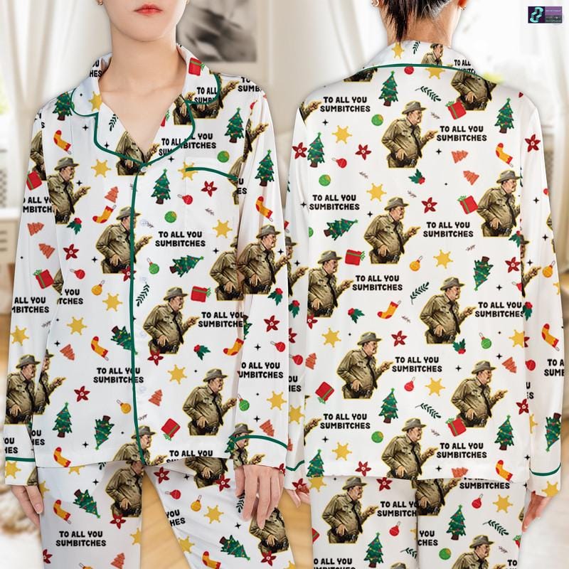 Discover Smokey And The Bandit Pajamas Set, To All You Sumbitches Pajamas, 90s Vintage Christmas Pajamas, Xmas Holiday Party 2025, Christmas Vacation