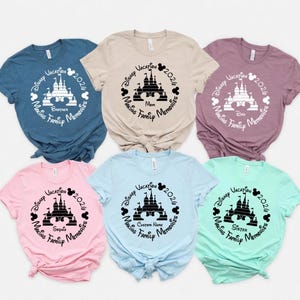 Custom Disneyland Family Vacation 2026 Comfort Colors Shirt, Disneyland Castle Shirt, Mickey And Friends Shirt, Disneyland Family Vacation image 1