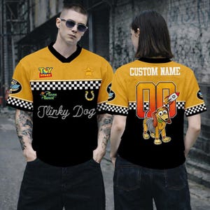 Personalized Toy Story Football Jersey, Custom Name Buzz Lightyear Jessie Woody Toy Story Croptop Football, Toy Story Jersey Birthday Gift image 5