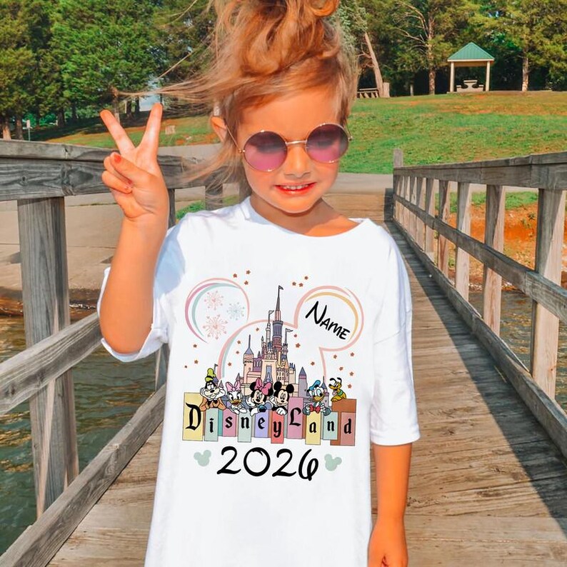 Personalized Disneyland 2026 Comfort Colors Shirt, Mickey And Friends Shirt, Custom Mouse Ear Castle Fireworks Tee, Family Vacation Matching image 3