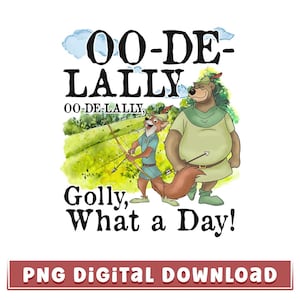 Robin des Bois et Little John Oo-De-Lally PNG, Golly What A Day Png, Disneyland vacances 2025 Png, voyage en famille Png, téléchargement numérique