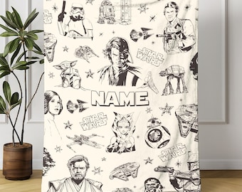 Personalized Disneyland Starwars Blanket, Galaxy's Edge Blanket, Starwars Blanket, May The Force Be With You Blanket, Starwars Birthday Gift