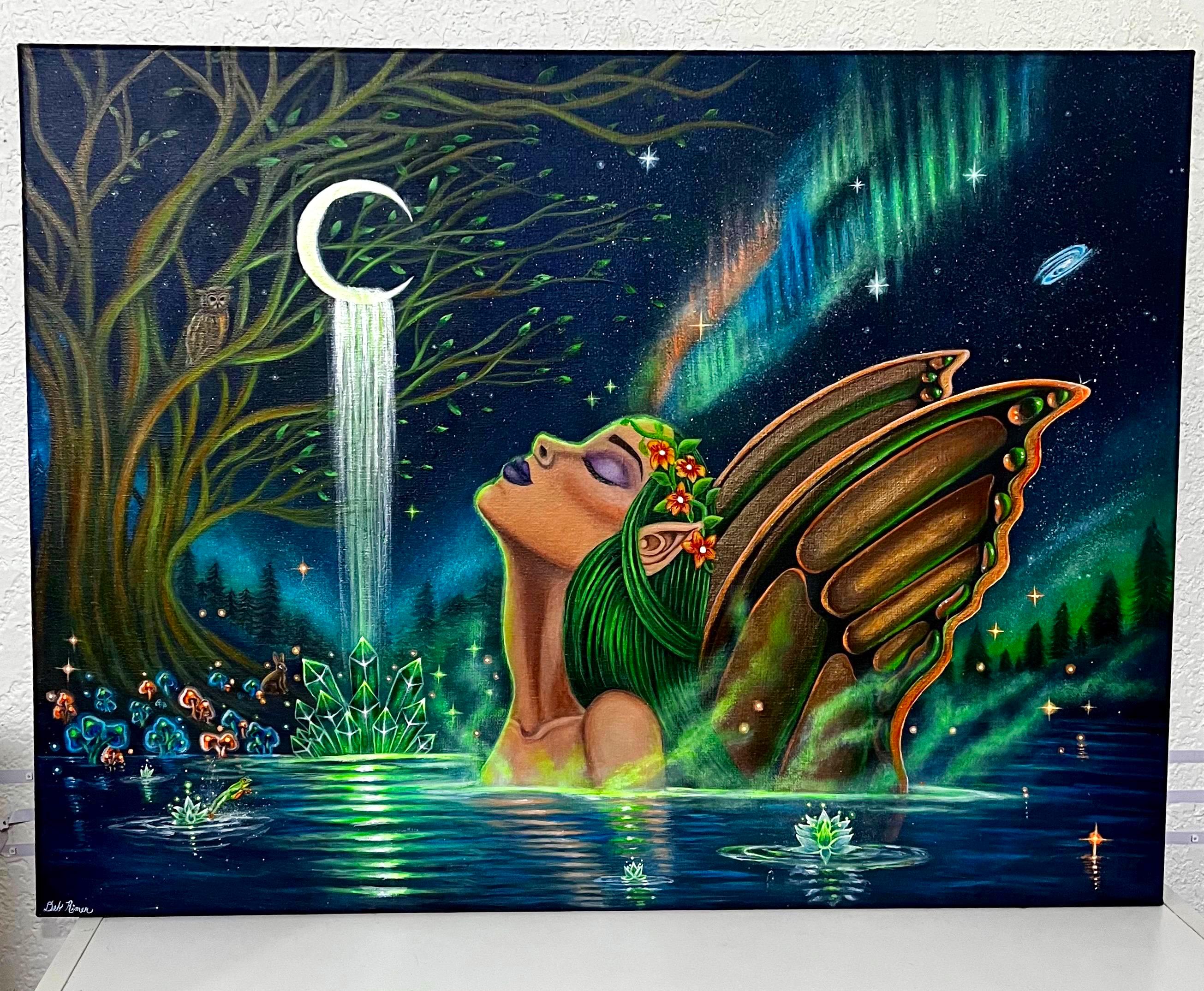 Moon Nymph Painting - Etsy