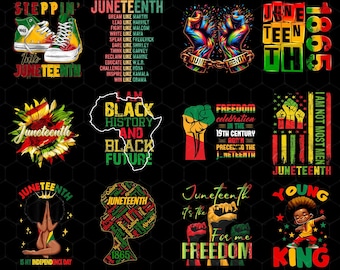 Juneteenth Celebrating Black Freedom PNG Bundle, 1865 Juneteenth sublimacja projekt cyfrowy do pobrania PNG, Juneteenth Is My Independence Day