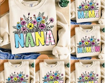 Paquete de imágenes "Bendita por ser llamada abuela", "Mamá con flores", "Día de la Madre", "Mamá", "Mimi Nana Gigi Mamaw", "Diseño de camiseta para el Día de la Madre"