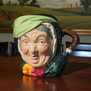 Jumbo ROYAL DOULTON Vintage Nurse SAiREY GAMP Toby Jug * Charles Dickens * England * Collectible Large Toby Jug * Perfect Vintage Condition!