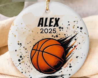 Basketball Player Ornament, Personalized Boy Basketball Gift, Basketball Fan Gift, Custom Kids Basketball Gift, Basketball Team Ornament