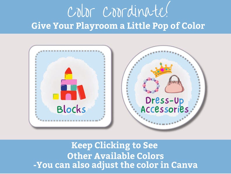 Toy Bin Labels, Playroom Labels, Toy Organization, Toy Box Labels, Toy