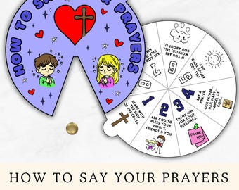 Kids Prayer Spinner Activity, Sunday School Pray Lesson, Kid Bible Study Activities, Christian Homeschool Prayers Printable Craft, Praying