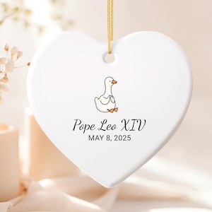 Pope Leo XIV Ornament, The First American Pope, Catholic Christmas Gift, Papal Keepsake, Religious Gift, Vatican Collectible, Goose Pope