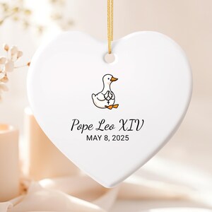 Pope Leo XIV Ornament, The First American Pope, Catholic Christmas Gift, Papal Keepsake, Religious Gift, Vatican Collectible, Goose Pope