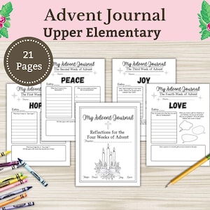 Advent druckbar, Advent Arbeitsblätter, Kinder Advent Aktivität, Kinder Advent Journal, druckbare Weihnachten, Weihnachtsadvent, Katechismus Advent