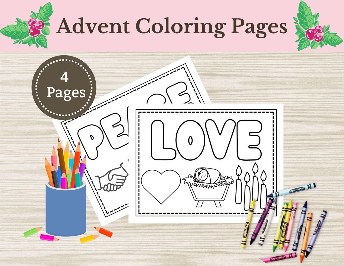 Advent Coloring, Christmas Coloring, Christmas Activity, Kids Coloring ...
