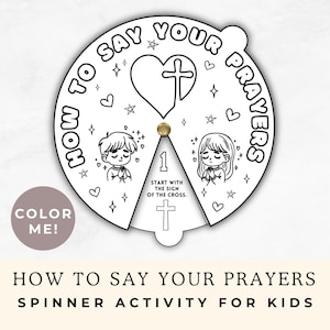 Kids Prayer Spinner Activity, Sunday School Pray Lesson, Kid Bible Study Activities, Christian Homeschool Prayers Printable Craft, Praying