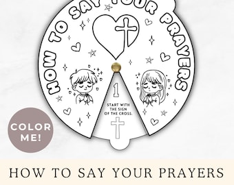Kids Prayer Spinner Activity, Sunday School Pray Lesson, Kid Bible Study Activities, Christian Homeschool Prayers Printable Craft, Praying