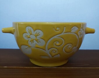 Ceramic soup bowl Golden yellow