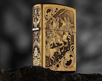 Zippo Armor Brass Lighter Four Horsemen of the Apocalypse Deep