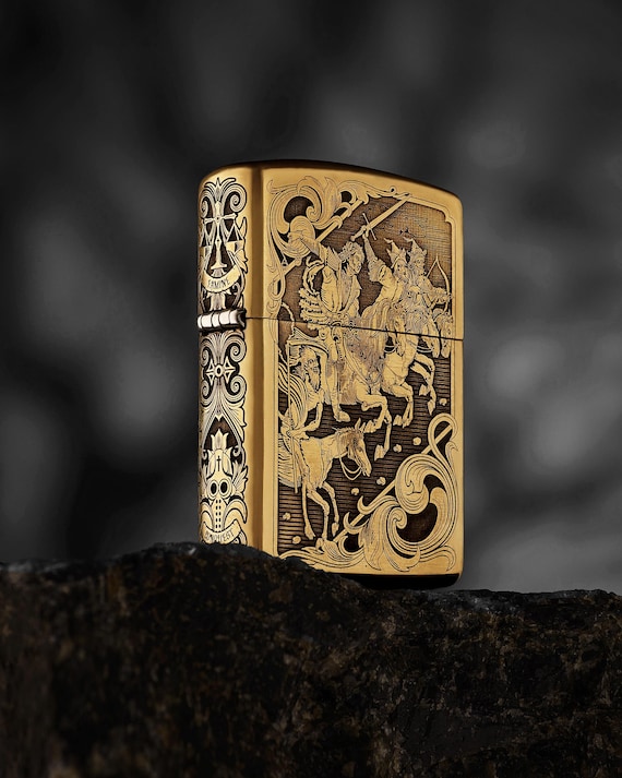 Zippo Armor Brass Lighter Four Horsemen of the Apocalypse Deep