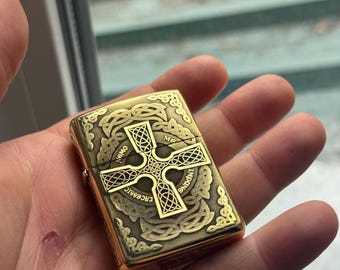 Celtic Custom Brass Zippo Armor lighter