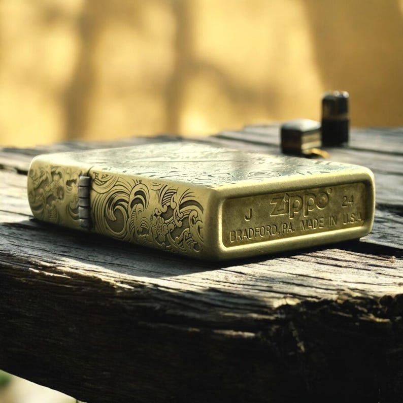 Encendedor Zippo personalizado con diseño de guerrero japonés samurái imagen 5