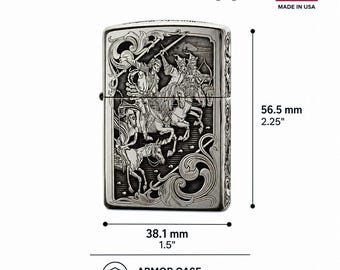 Beast Codex Gigas Zippo Armor Brass Lighter, Deep Engraved EDC