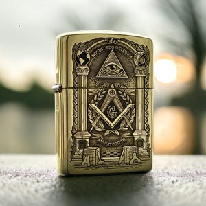 Masonry Custom Brass Zippo Armor lighter