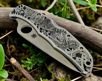 Samurai Japanese Warrior Spyderco Endura 4 Knife VG10, 3.83”, C10P
