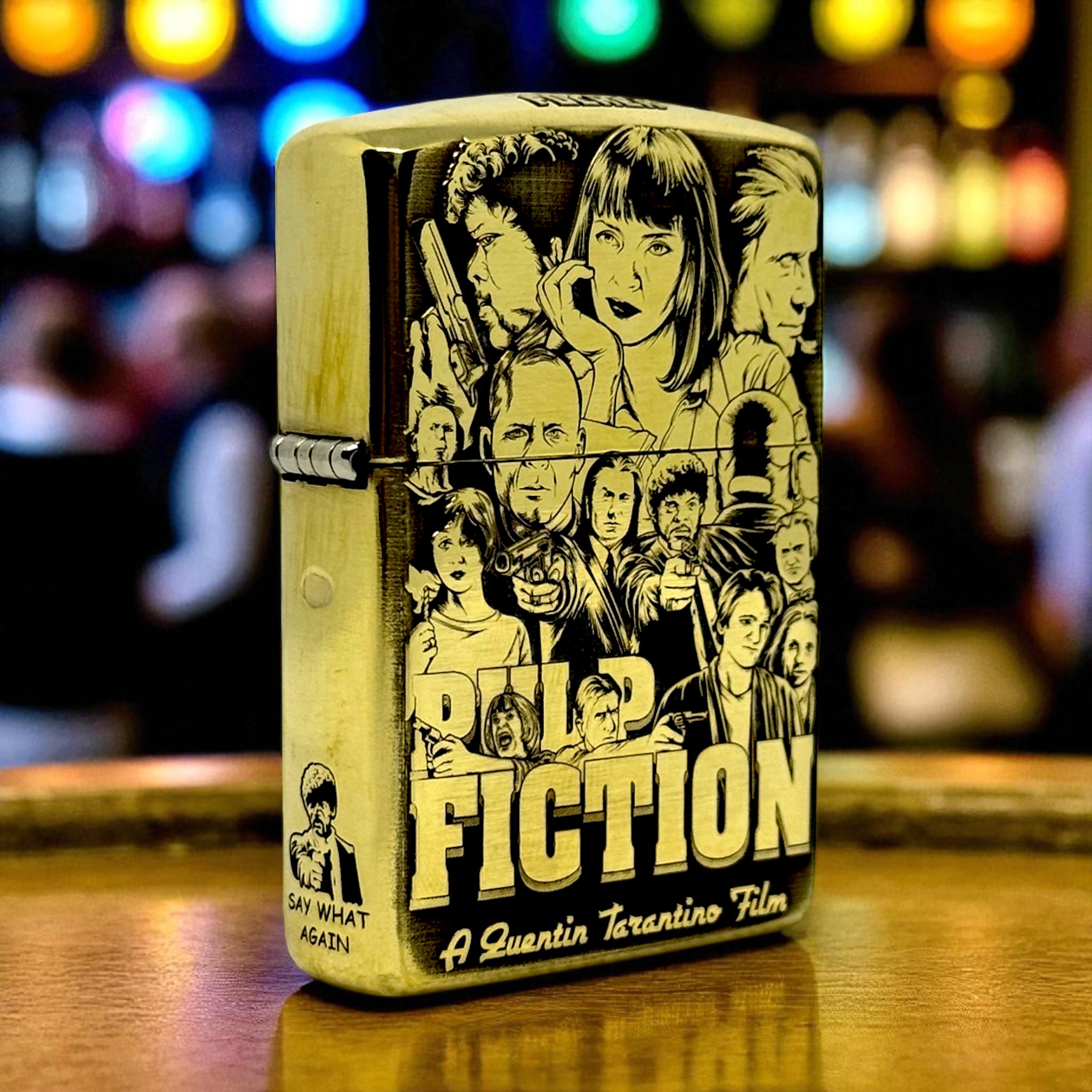 Pulp Fiction Custom Brass Zippo Armor Lighter - Etsy