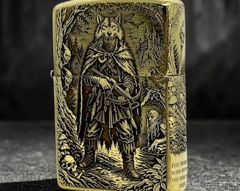 Accendino Zippo Armor in ottone personalizzato del Guardiano della Foresta