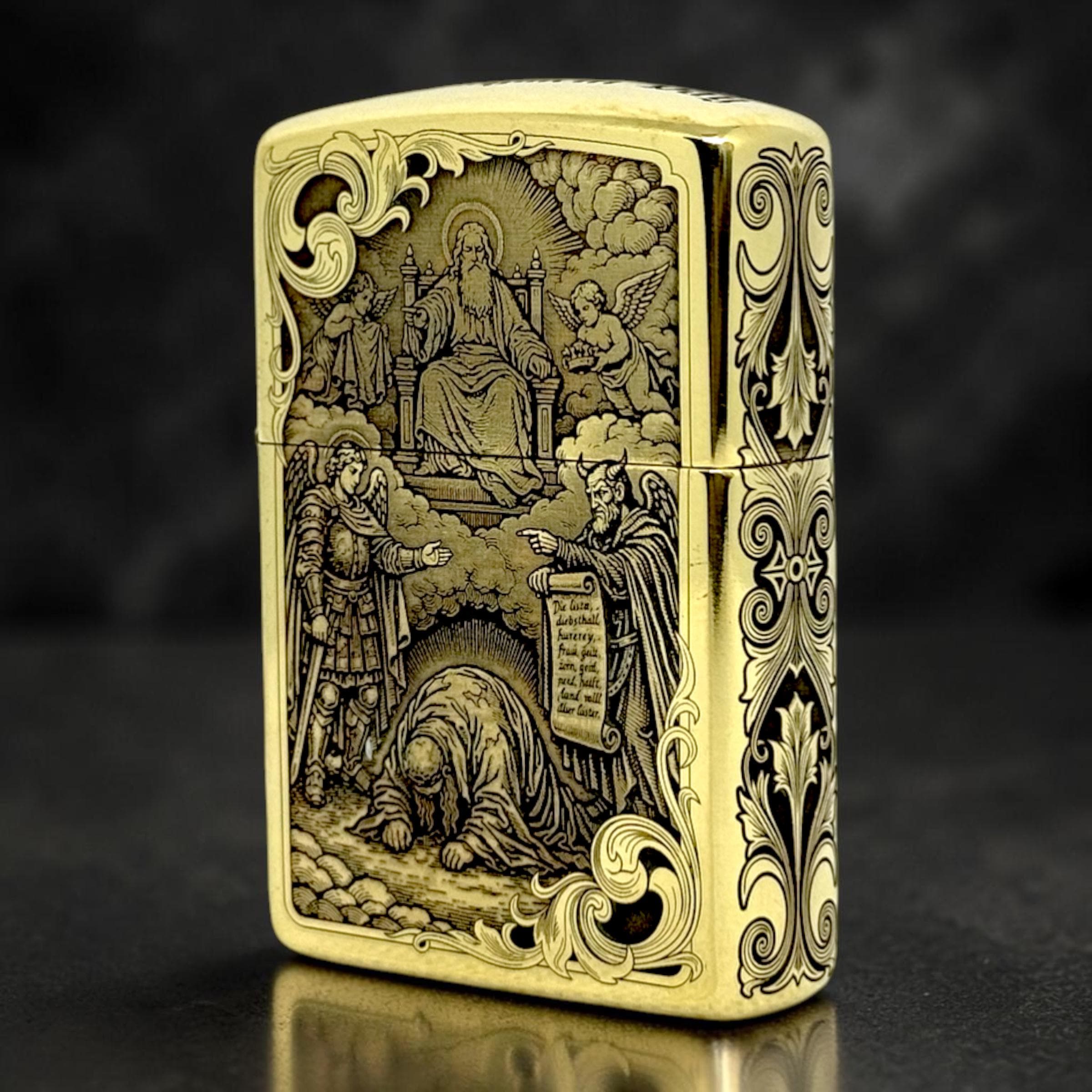 Judgement Day Zippo Armor Brass Lighter 5-sided Deep Engraving