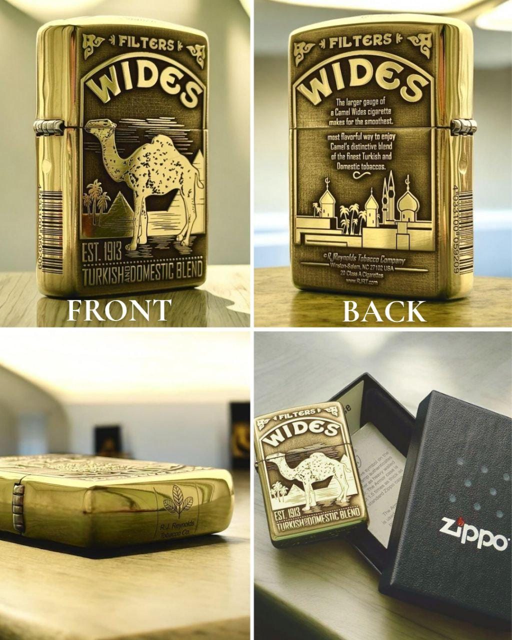 生活家電 Zippo Camel WIDES 真鍮 ゴールド