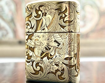 Briquet Zippo Armor personnalisé Dragon authentique