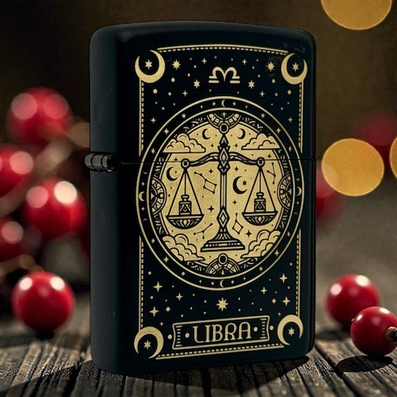 Libra Zodiac Zippo Armor Brass Lighter Deep Engraved Genuine Zippo