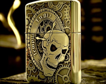 Custom Zippo Tempus Fugit Rüstung Feuerzeug