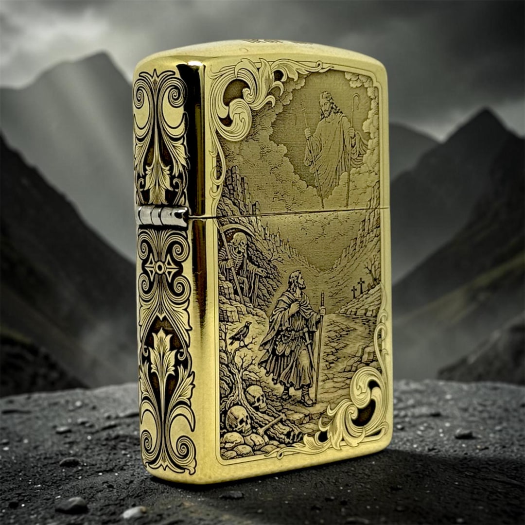 The Valley of the Shadow of Death Zippo Armor Brass Lighter