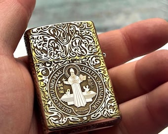 Constantine Brass Zippo Lighter - Custom Engraved Vintage Style