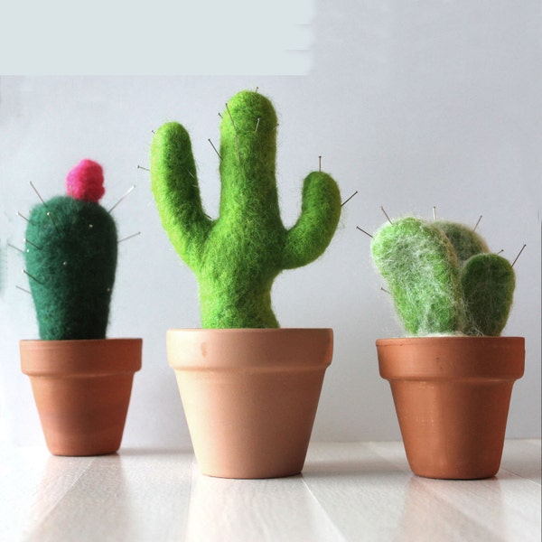 Cactus pin cushion Needle Felting Kit